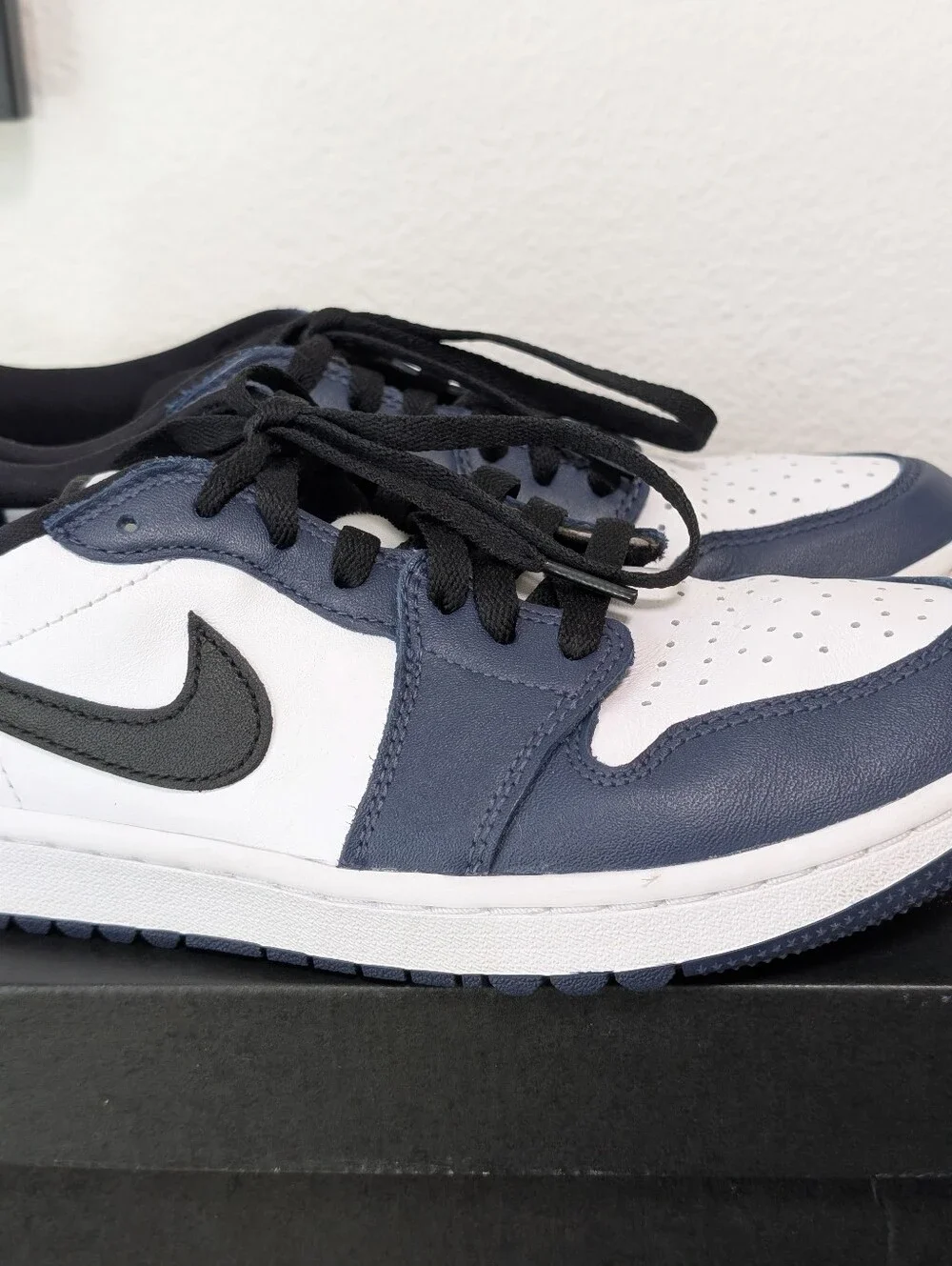 Jordan 1 Low Golf Midnight Navy Size 8.5  Cleat Nike Air Men’s Shoe Blue White